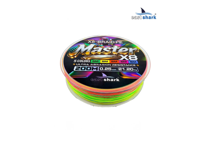 Шнур EastShark Master PE X8 200м 0,16мм #1 multicolor
