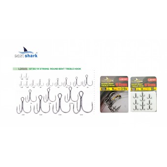 Крючок тройной EastShark 1x Strong Treble Hook №8 (уп.10 шт)