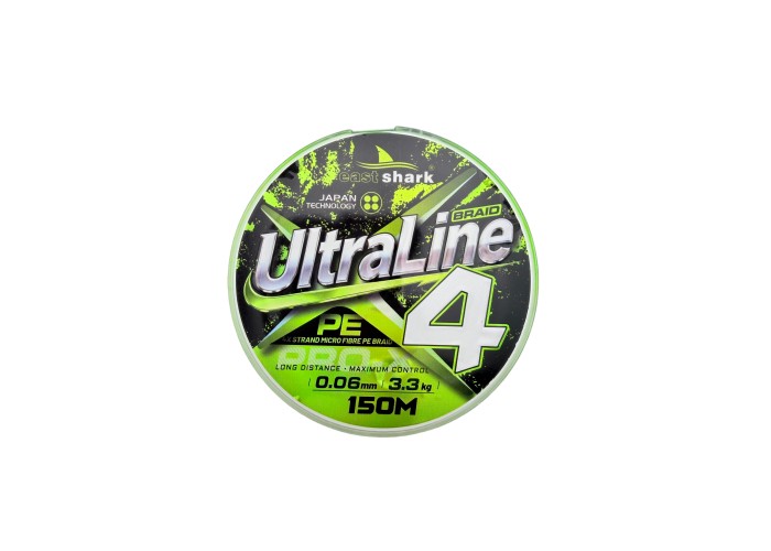 Шнур EastShark Ultra Line X4 150м 0,08мм зеленый