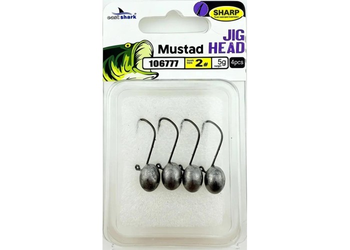 Джиг-головка EastShark JigHead 5 г крючок №2 ( уп. 4 шт)