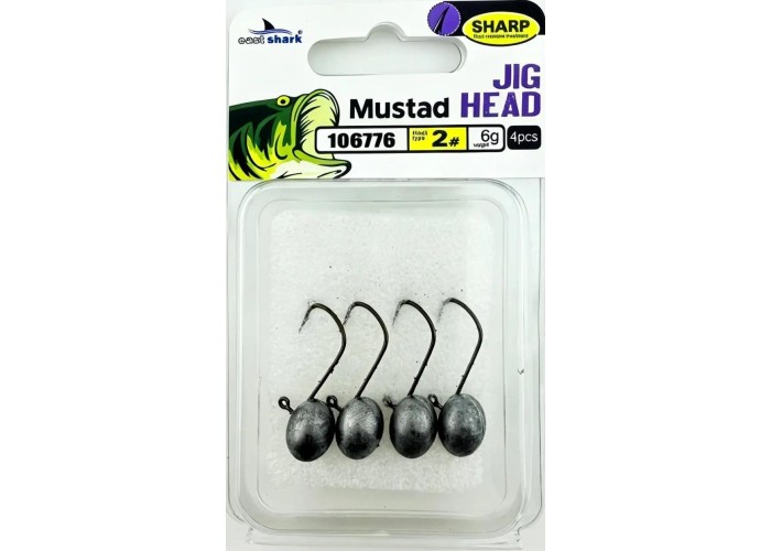 Джиг-головка EastShark JigHead 6 г крючок №2 ( уп. 4 шт)