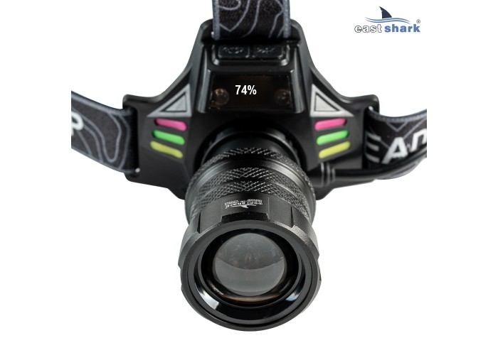 Фонарь налобный EastShark FA-T161 белый/синий свет