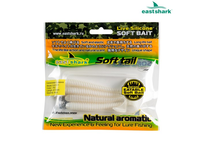 Силиконовая приманка ES31011 87,5 мм (4 шт/уп) color: PW