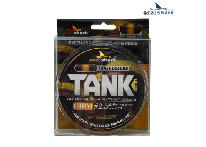 Леска 1000м EastShark TANK three colors 0,28 мм