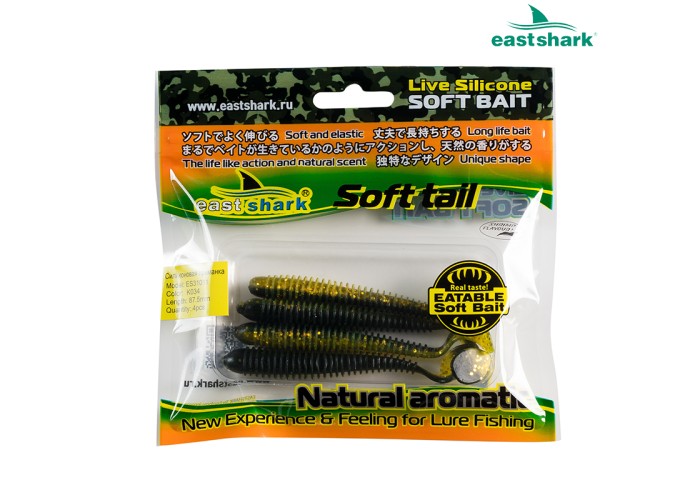 Силиконовая приманка ES31011 87,5 мм (4 шт/уп) color: K034