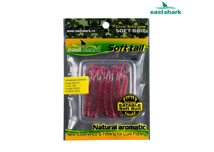 Силиконовая приманка ES3107 65 мм (6 шт/уп) color: MU