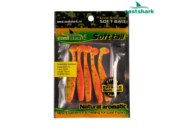 Силиконовая приманка ES3118 75 мм (5 шт/уп) color: K053