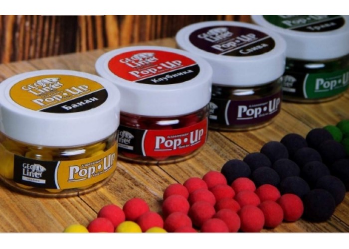 Бойлы POP-UP GeoLine "ФЛЮРО" 12мм Клубника