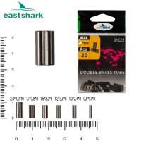 Двойная латунная обжимная трубка D 1,0*2,4*8 (уп./20шт.)