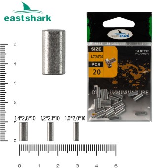 Овальная обжимная алюминиевая трубка D 1,6*3,6*18 (уп./15шт.)