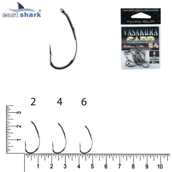Крючки NEW EastShark Vasakura S4 № 6 BL