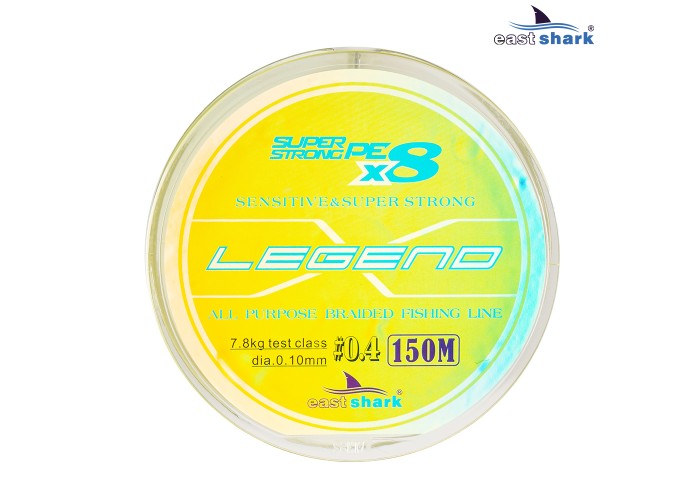 Шнур EastShark Legend X8 150м 0,16мм #1,0 желтый