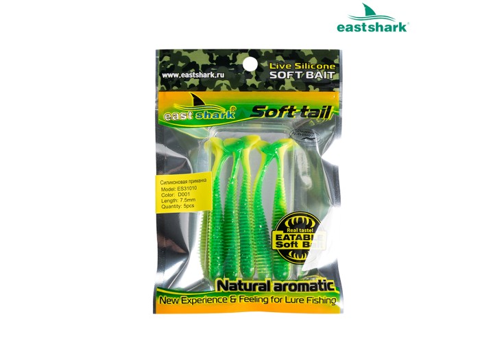 Силиконовая приманка ES31010 75 мм (5 шт/уп) color: D031
