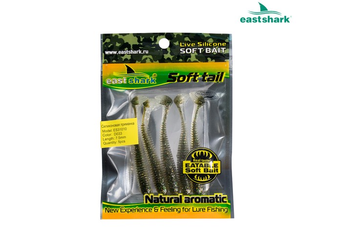 Силиконовая приманка ES31010 75 мм (5 шт/уп) color: D033