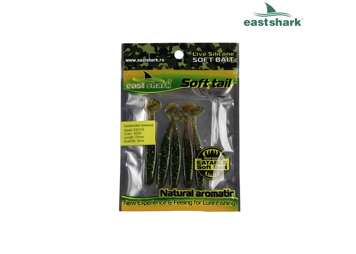 Силиконовая приманка ES3118 75 мм (5 шт/уп) color: X003