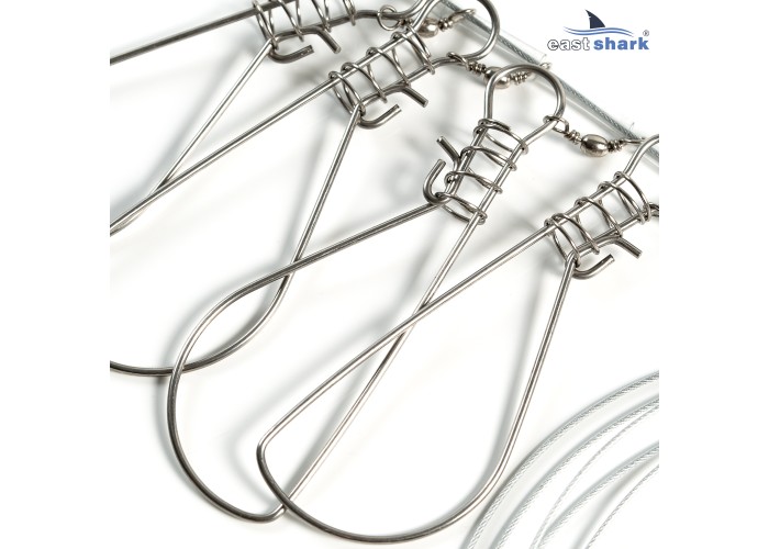 Кукан 5 карабинов, тросс