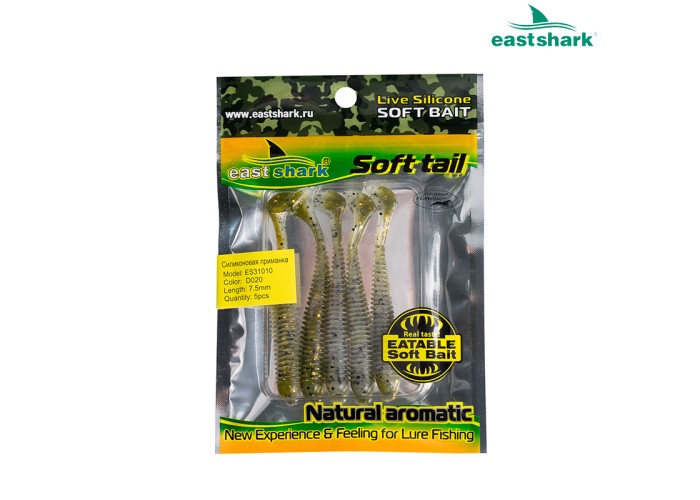 Силиконовая приманка ES31010 75 мм (5 шт/уп) color: D020