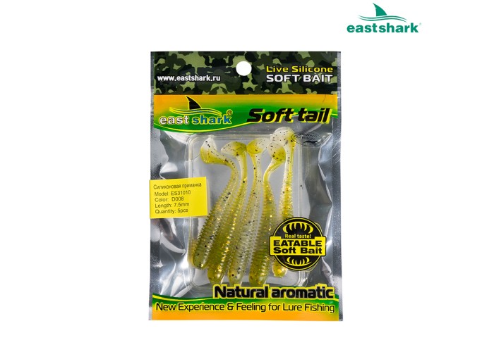 Силиконовая приманка ES31010 75 мм (5 шт/уп) color: D008