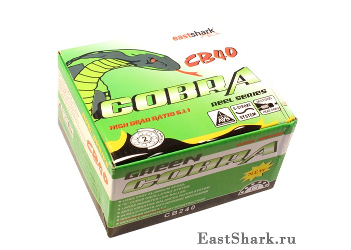 Катушка Cobra Green A металлическая шпуля  2п