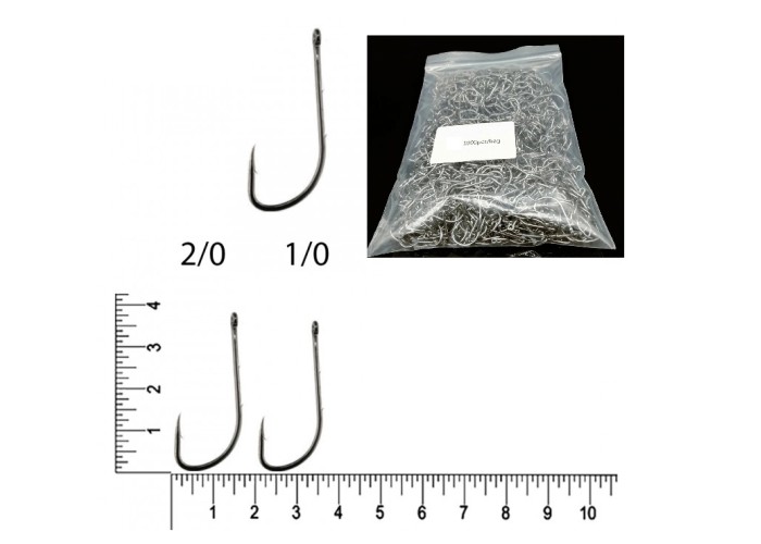 Крючки  Baitholder Black № 1/0 (ТЕХ.уп./1000 шт)