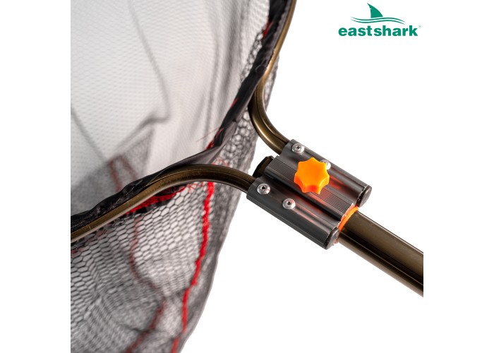 Подсак ES прорезиненный  полукруглый 75*75 см мет. ручка 1,9 м.