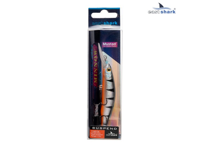 Воблер EastShark Croofed 8см. 9г. 1-2m Suspend col.#002