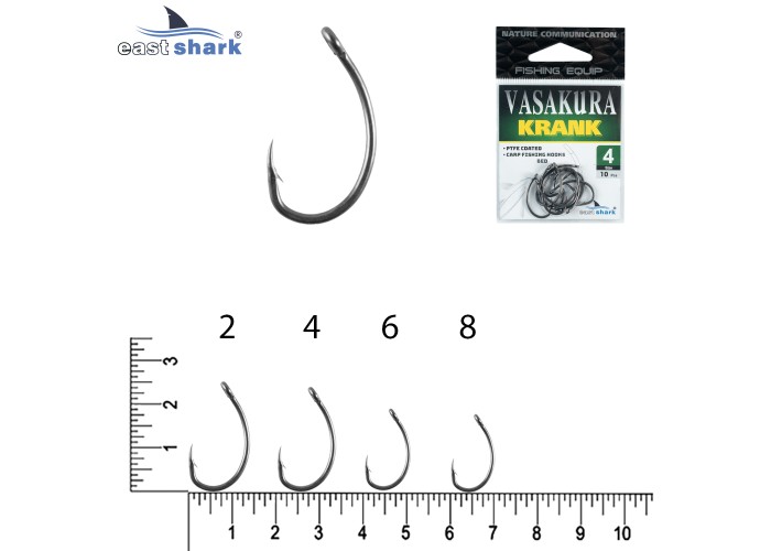 Крючки тефлон NEW EastShark Vasakura KRANK № 2