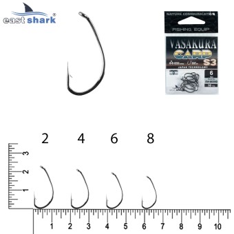 Крючки NEW EastShark Vasakura S3 № 8 BL