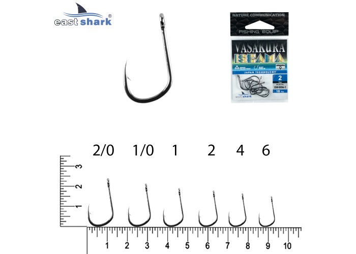 Крючки NEW EastShark Vasakura ISEAMA № 1 BL