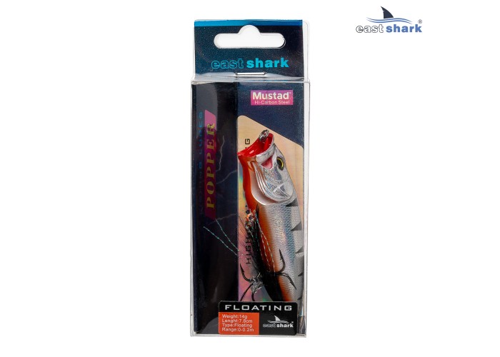 Воблер EastShark POP 7.8см. 14г. Floating col.#002