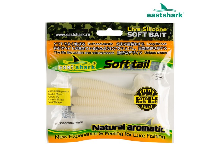 Силиконовая приманка ES31011 87,5 мм (4 шт/уп) color: YG
