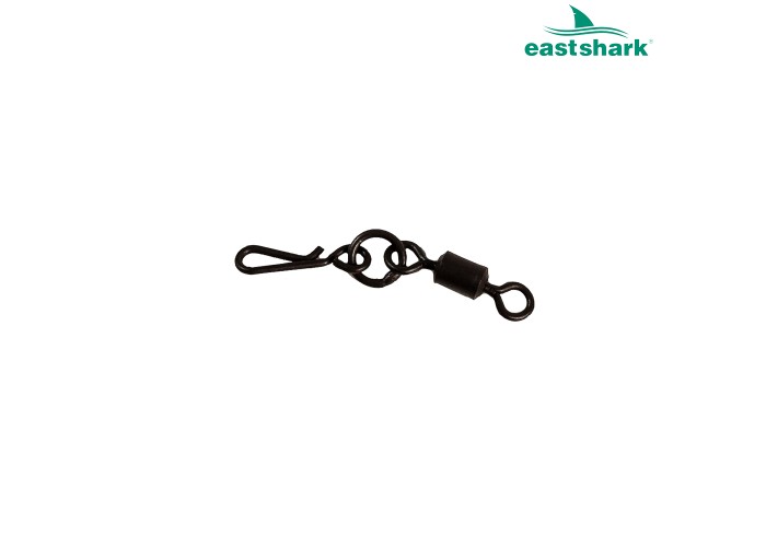 Карабин быстросъём с вертлюгом и кольцом (10 шт)