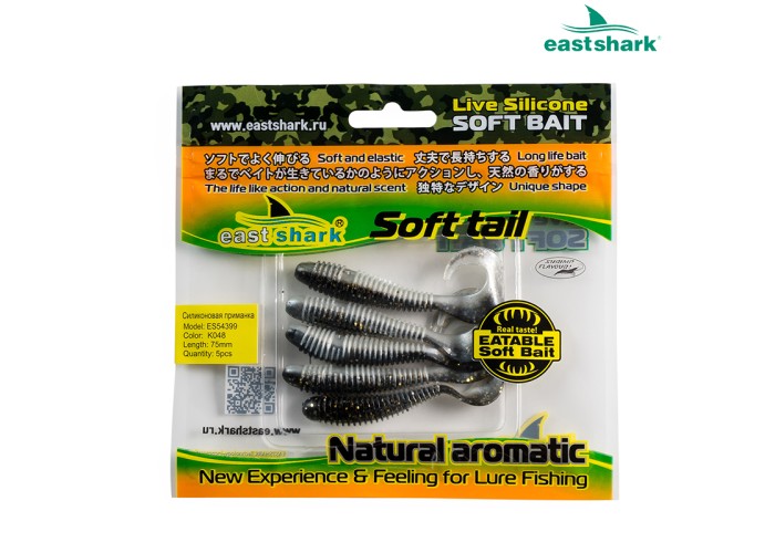 Силиконовая приманка ES54399 75 мм (5 шт/уп) color: K048