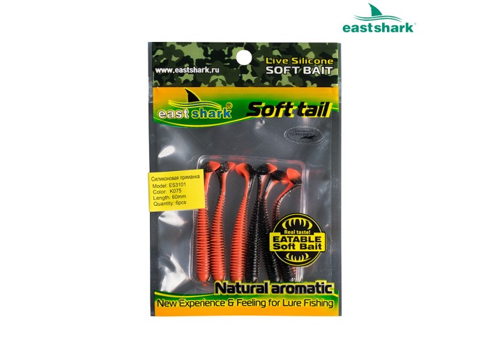 Силиконовая приманка ES3101 60 мм (6 шт/уп) color: K075