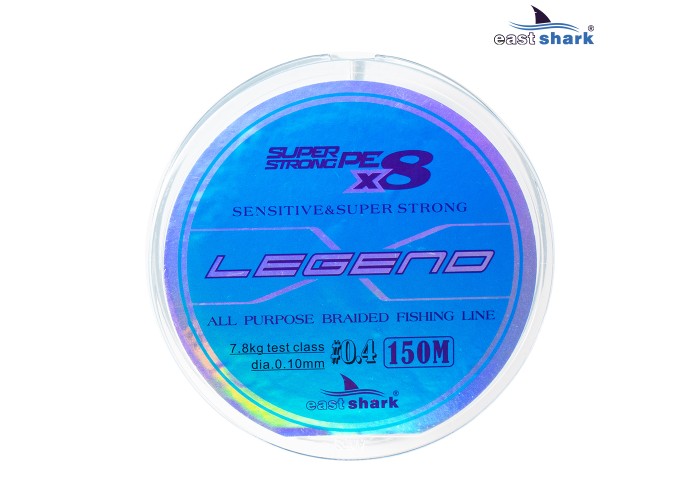 Шнур EastShark Legend X8 150м 0,16мм #1,0 голубой
