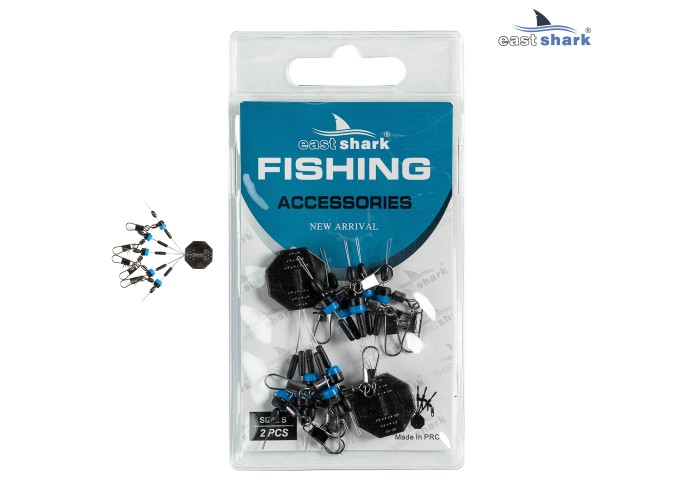 Боковое крепление EastShark со стопором и карабином S (уп./2шт)