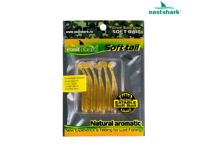 Силиконовая приманка ES3101 60 мм (6 шт/уп) color: K058