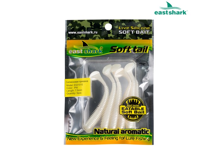 Силиконовая приманка ES31010 75 мм (5 шт/уп) color: PW