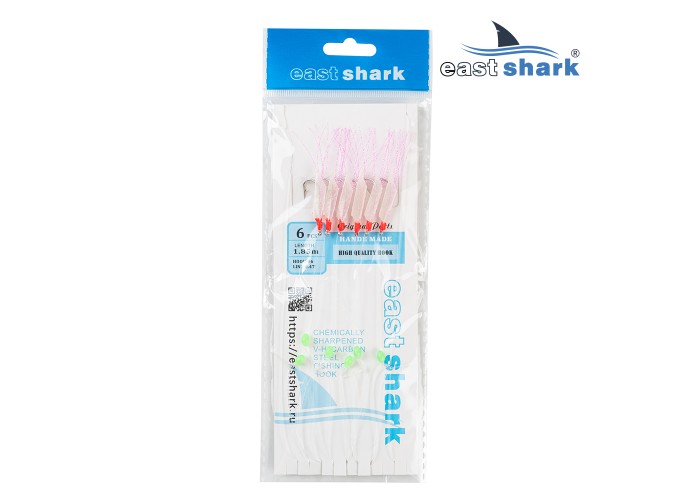 Оснастка на селедку  EastShark CS-68 рыбий глаз/розовый