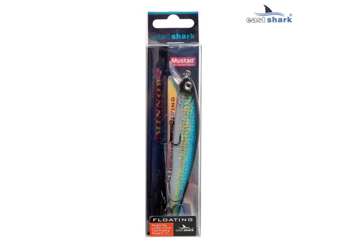 Воблер EastShark Hunt 12.5см. 18г. 0-1m Floating col.#008
