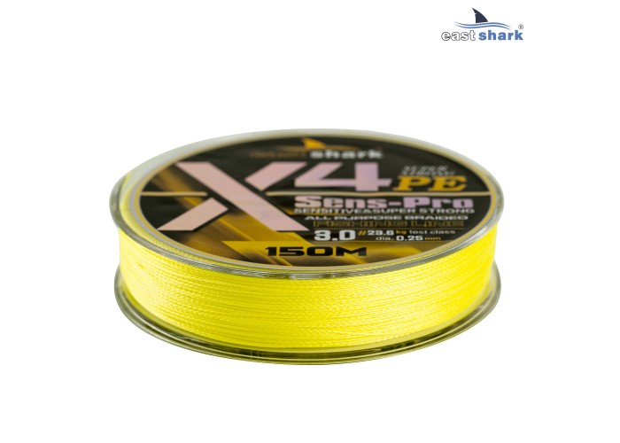 Шнур EastShark Sens-Pro X4 150м 0,16мм #1.0 желтый