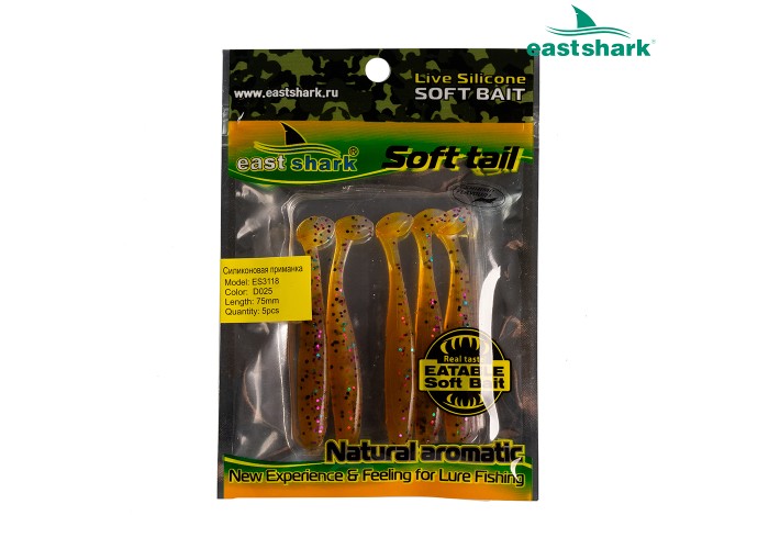 Силиконовая приманка ES3118 75 мм (5 шт/уп) color: D025