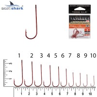 Крючки NEW EastShark Vasakura ABERDEEN RED № 6 (уп/10 шт)