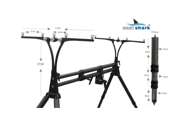 Rod-pod EastShark GP-TRD 4000 RED