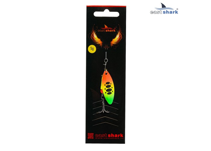 Блесна вращающаяся (уп./5шт.) EastShark Longer размер-1 (5 грамм) col.#639